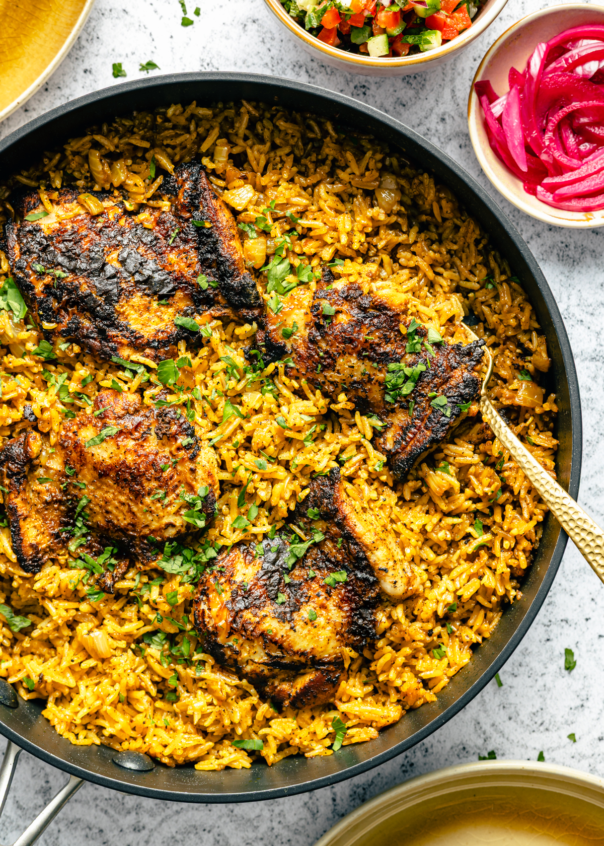 One Pan Chicken Shawarma and Rice