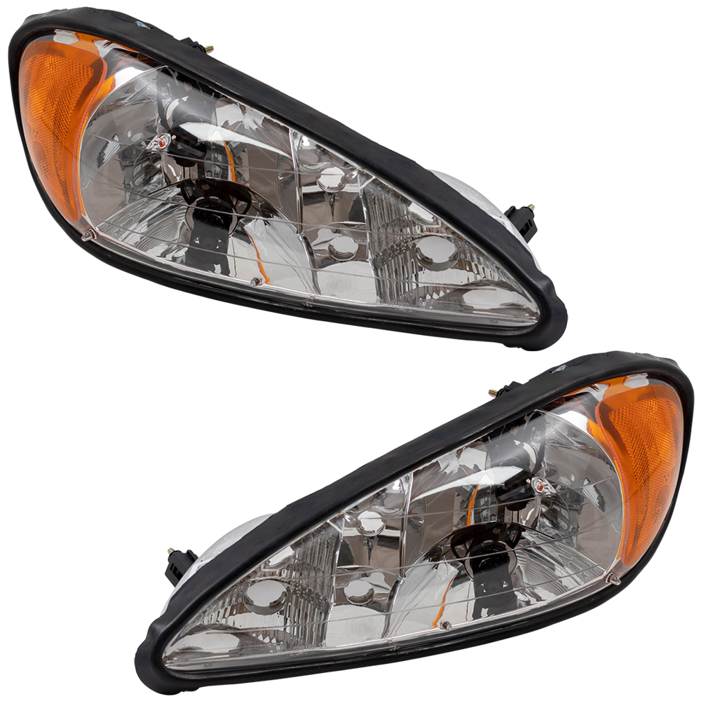 Pair Set Headlights Headlamps W Housing Assembly For 1999 2005 Pontiac Grand Am Ebay