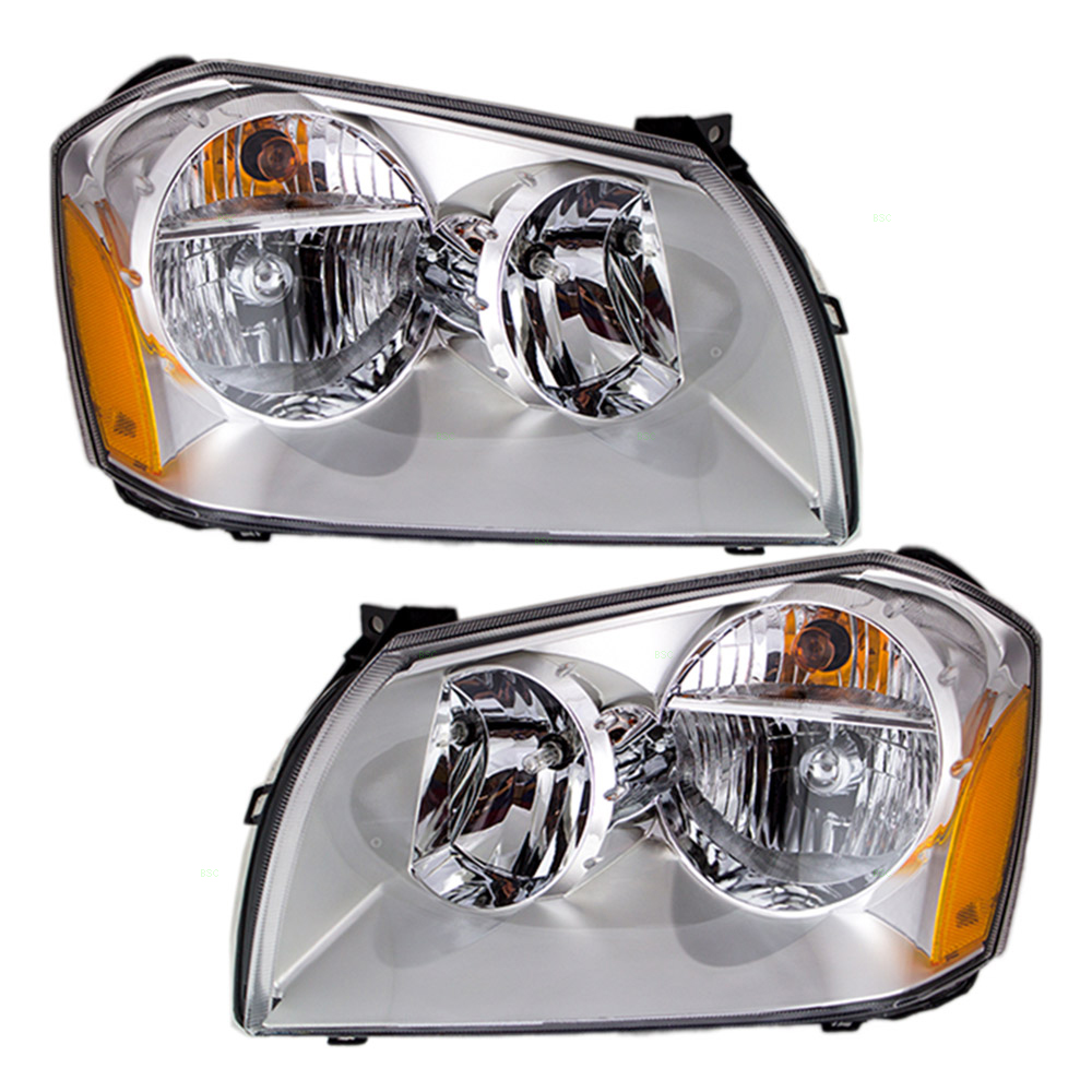 05 07 Dodge Magnum Set Of Halogen Combination Headlights Headlamps 