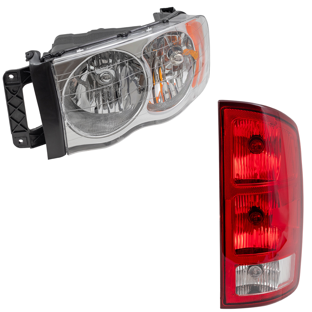 2500 3500 Pickup Truck Red Clear Tail Lights Replacement With Circuit Board Pair For Dodge Ram 1500