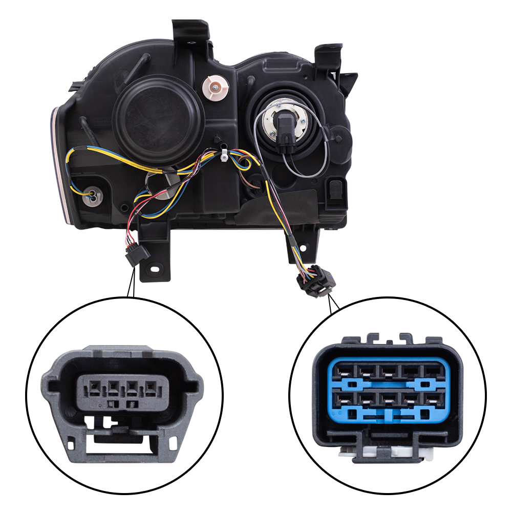 Driver and Passenger HID Headlights Headlamps Replacement for Jeep SUV 55157485AG 55157484AH