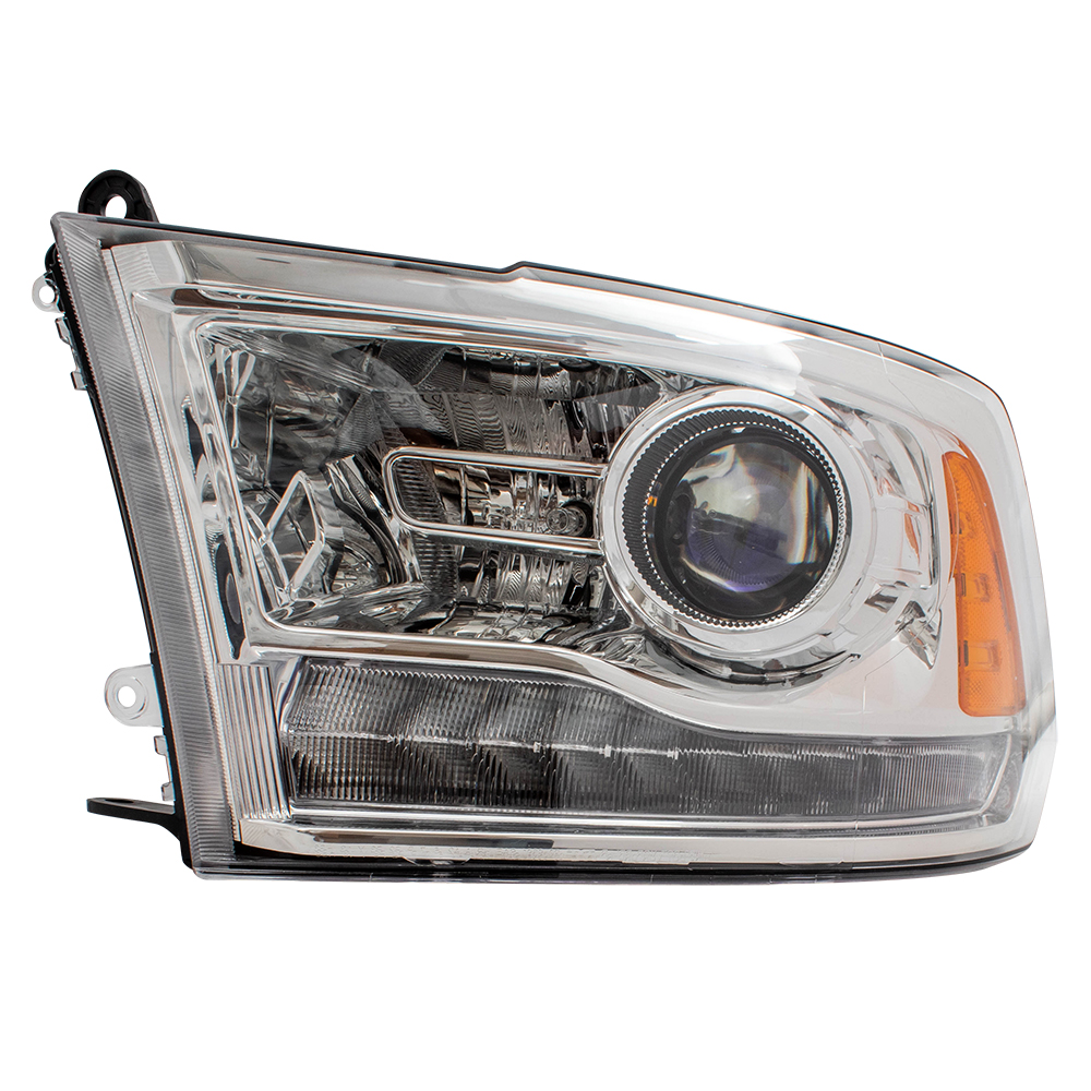 Drivers Halogen Headlight Projector Type Chrome Bezel for 13-15 RAM