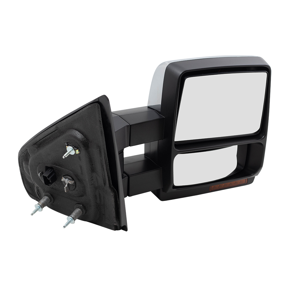 Brock Supply 0814 FD F150 POWER TOW MIRROR CHROME W/HEATMEMORY