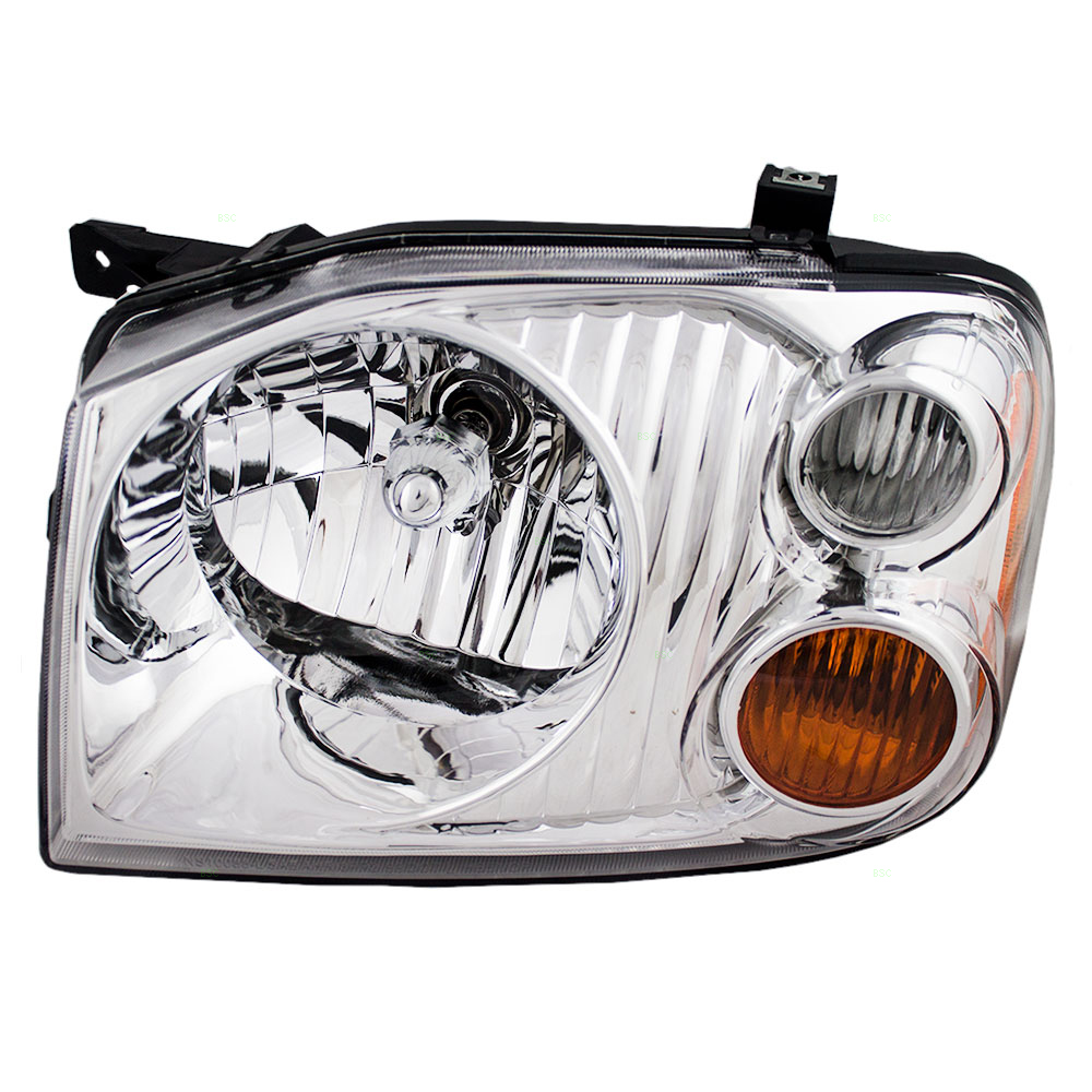01-04 Nissan Frontier Pickup Truck Drivers Headlight w/ Chrome Bezel Signal  Marker Lamp ...