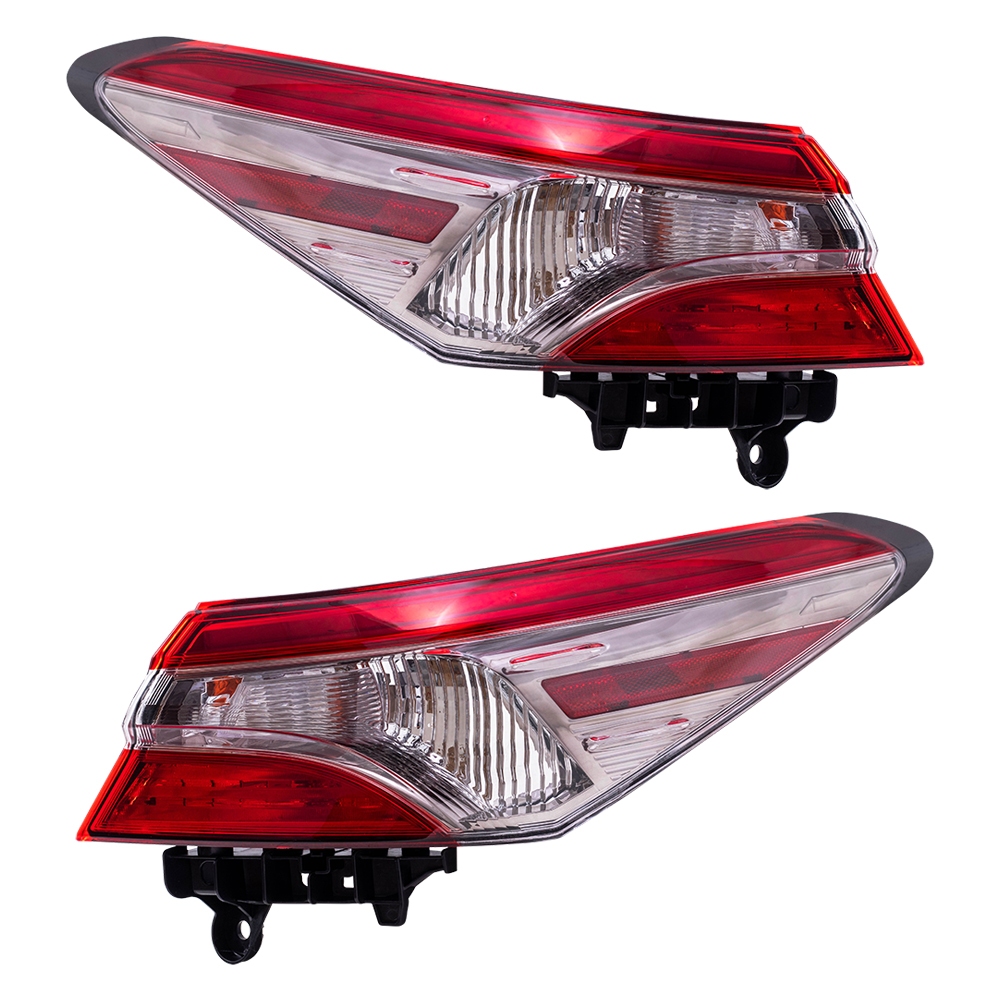 Pair smoke LED Tail Lights For Toyota CHR 2018-2019 Rear Lamps Assembly Brake