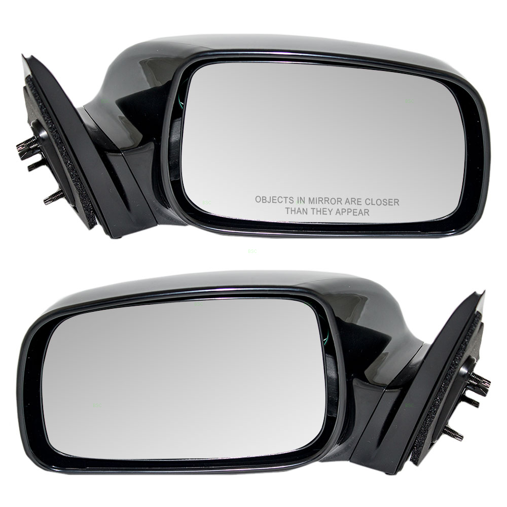 For 2007-2011 Toyota Camry Passenger Driver LR Power Black Mirrors PAIR Set New