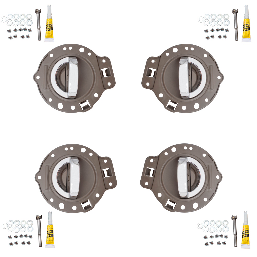 06 10 Jeep Commander 4 Piece Set Of Inside Door Khaki Housing With