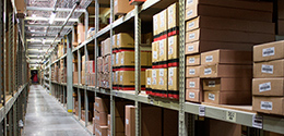 A wholesale auto parts distribution center