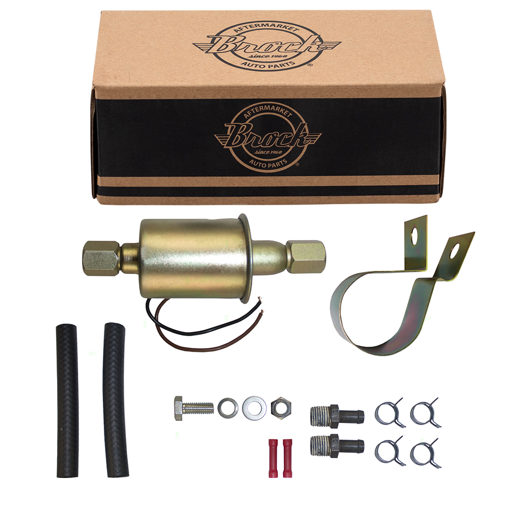 Brock Supply UNIVERSAL ELECTRIC FUEL PUMP W/INSTALLATION KIT INLINE