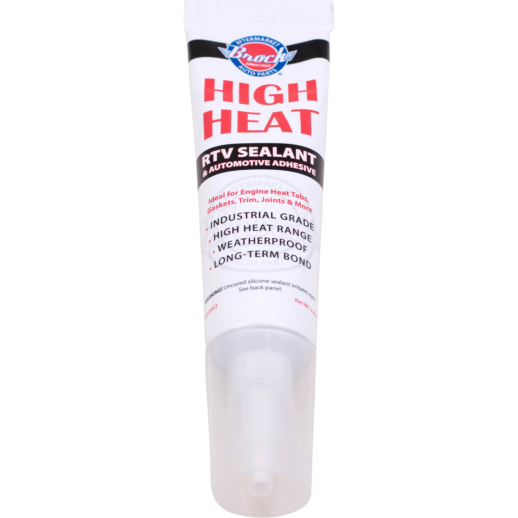 Brock Supply HIGH HEAT AUTOMOTIVE SEALANT 2.8 OZ TUBE INDUSTRIAL RTV SILICONE SEALANT
