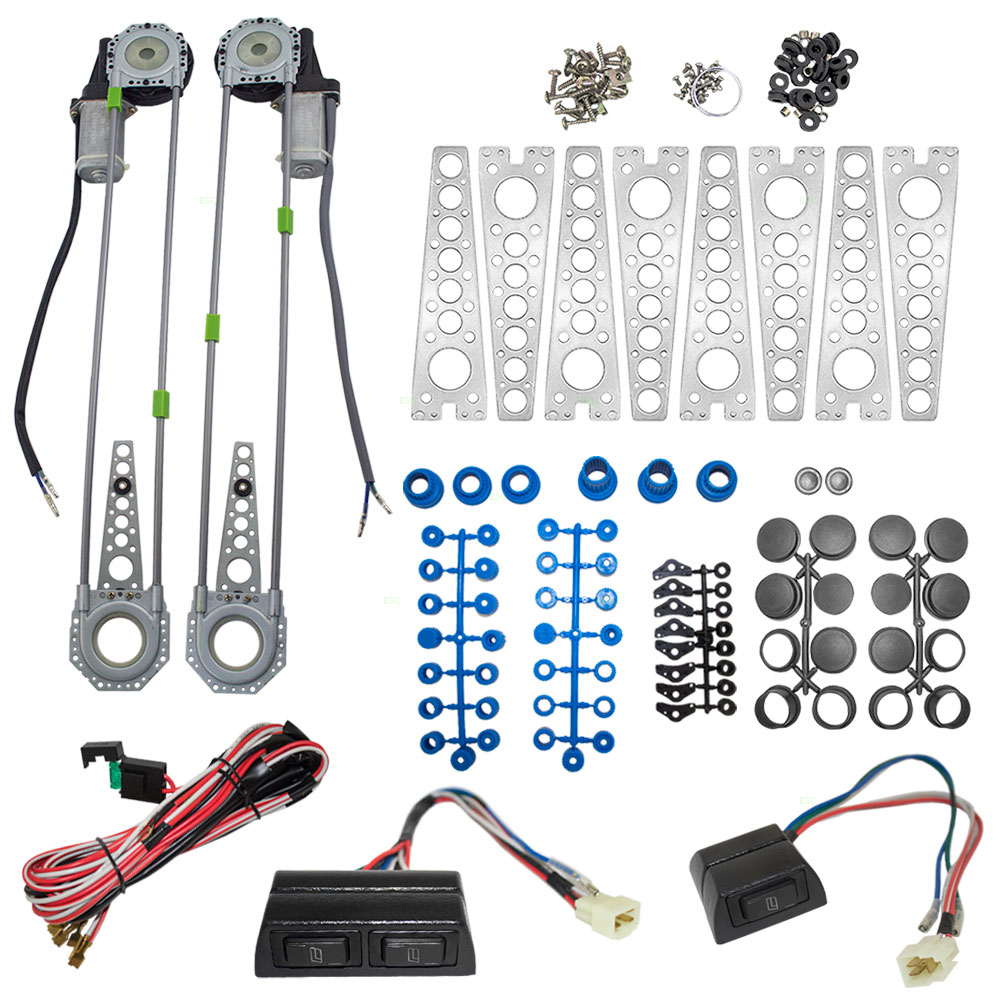 Picture of UNIVERSAL ELECTRIC POWER WINDOW CONVERSION KIT | SPAL TYPE| 2  DOOR FOR ALL