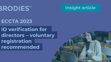 ECCTA 2023: ID verification for directors - voluntary registration recommended
