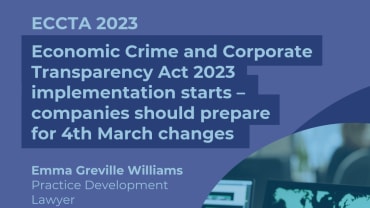 Economic Crime and Corporate Transparency Act 2023 implementation starts - companies should prepare for 4th March changes