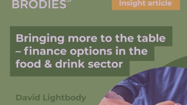 Bringing more to the table - finance options in the food & drink sector