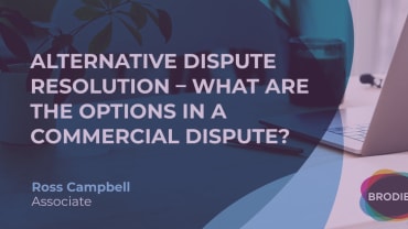 Alternative Dispute Resolution &ndash; what are the options in a commercial dispute?