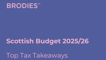 Scottish Budget 2025/26 - Top Tax Takeaways