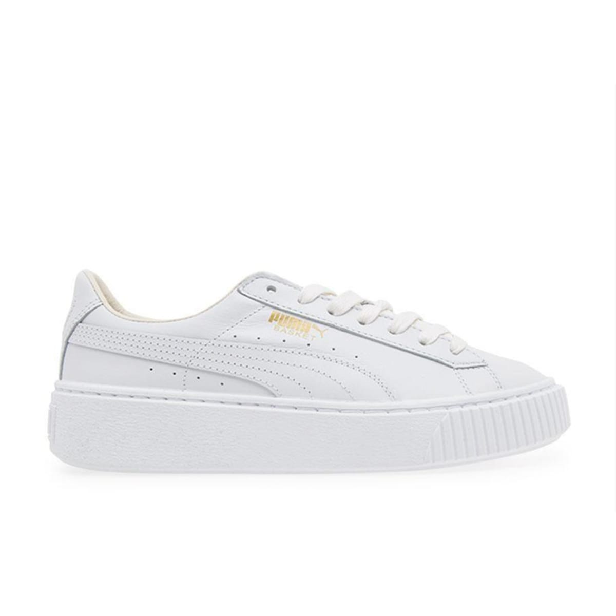 puma basket platform blancas