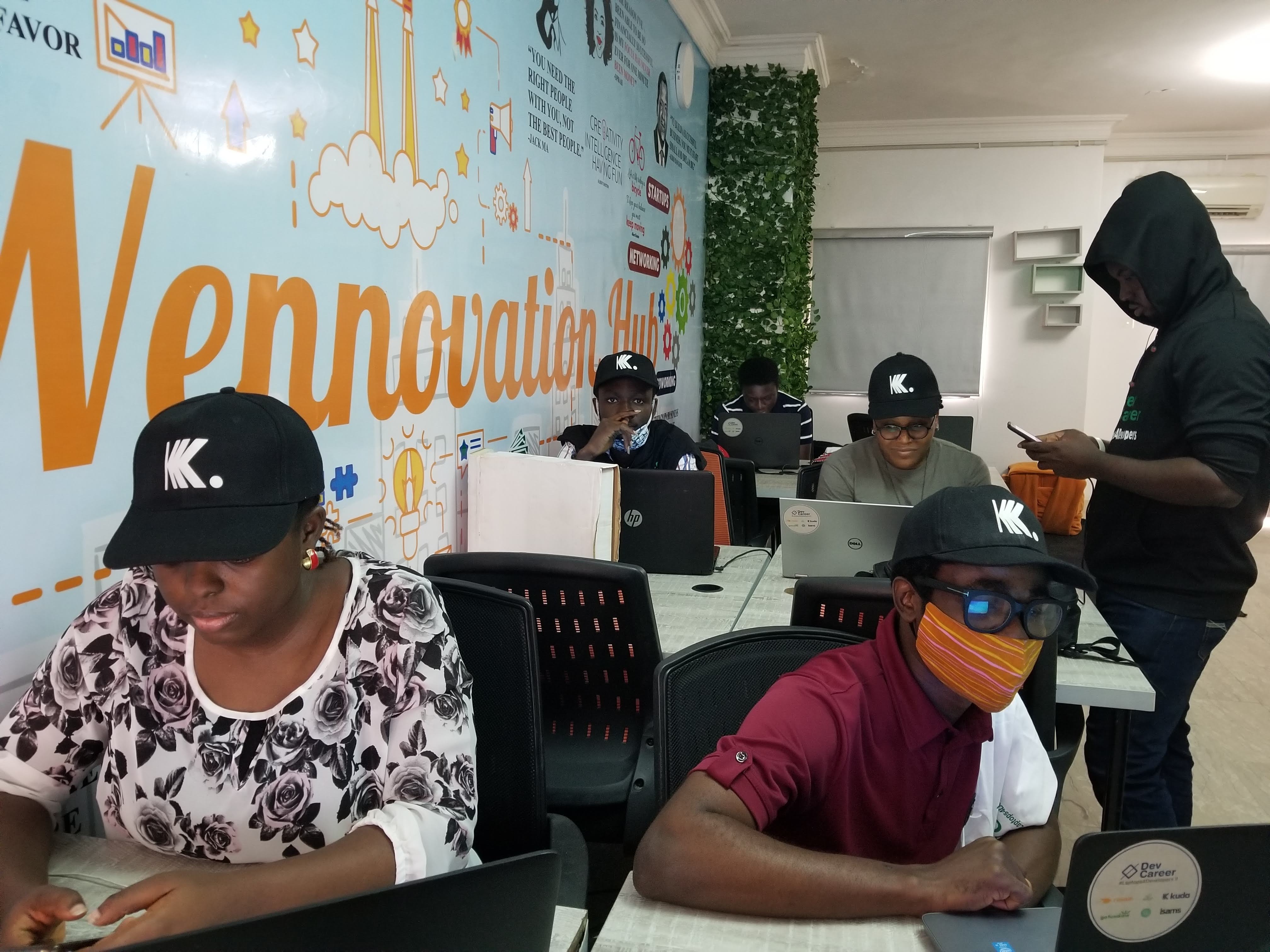 Cohort I interns at Wennovation Hub, Lagos