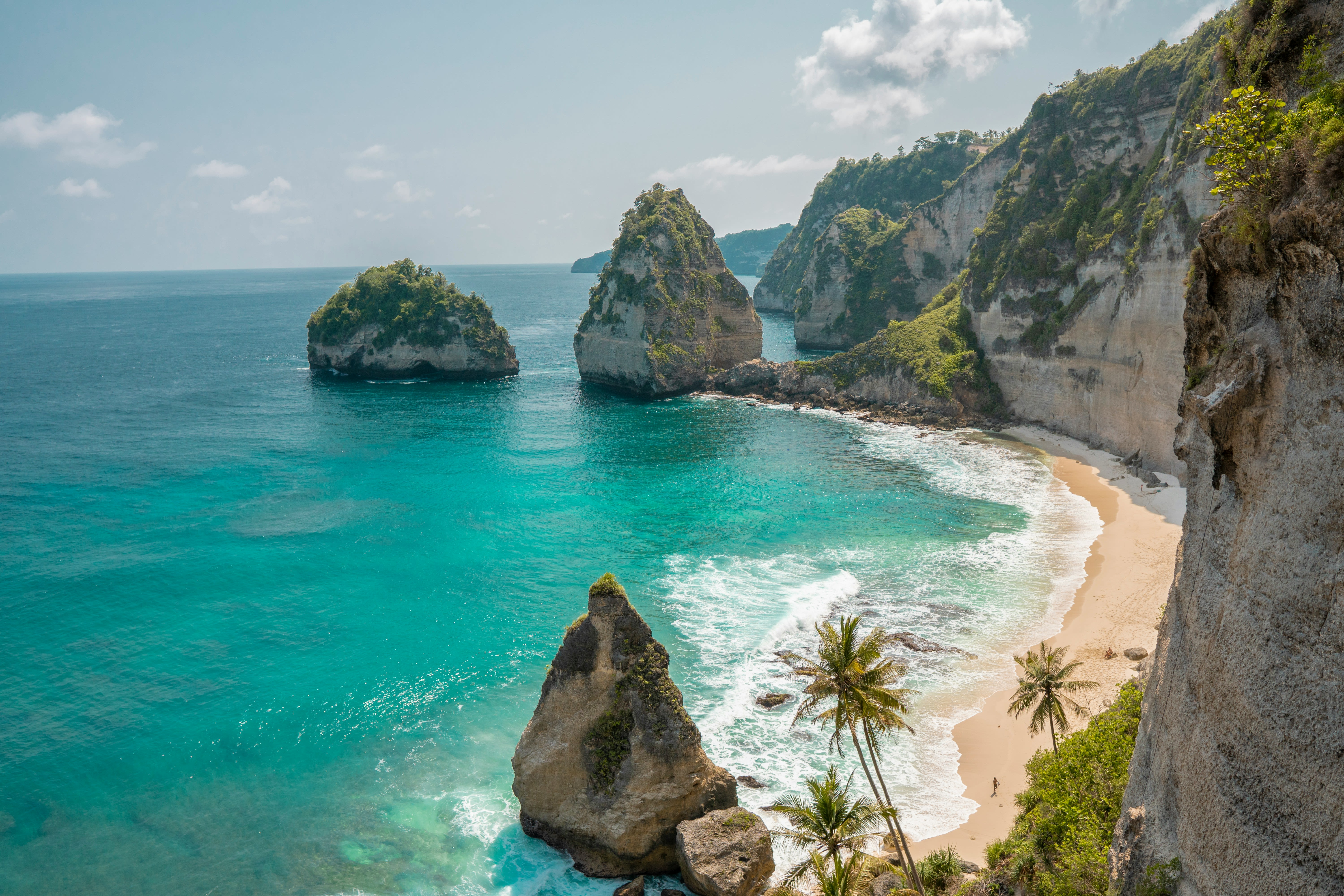 Paradise island of Bali with beaches, temples and rice terraces