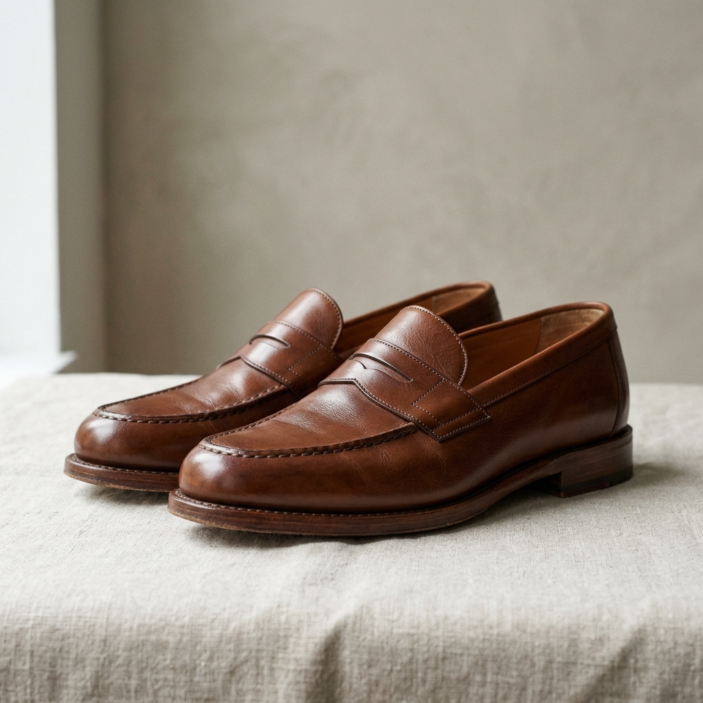 Suede Penny Loafers