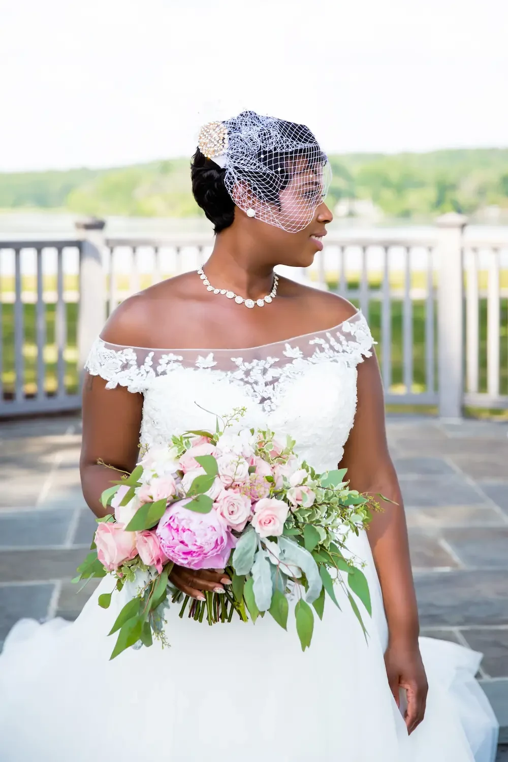 Bride with flowers