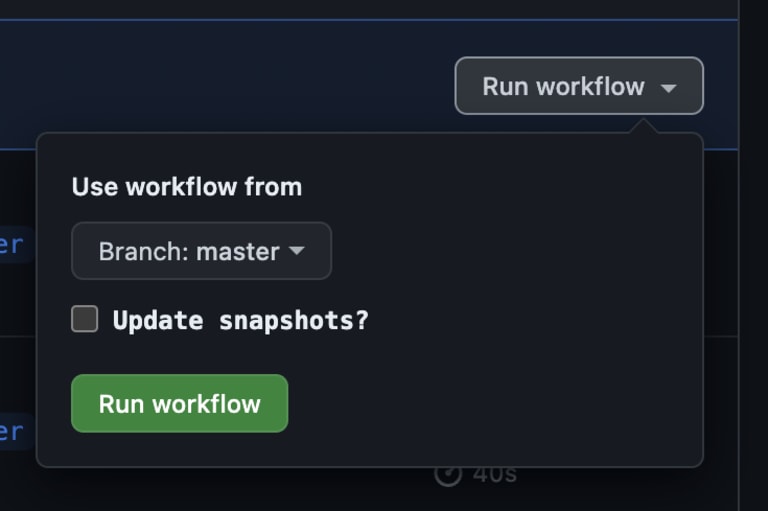 Manual Github workflow