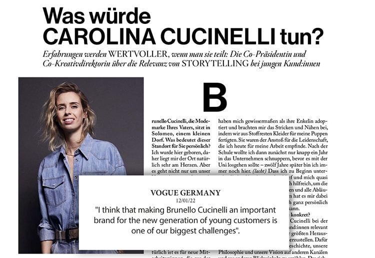 Brunello Cucinelli's daughter Carolina - The Rake Magazine