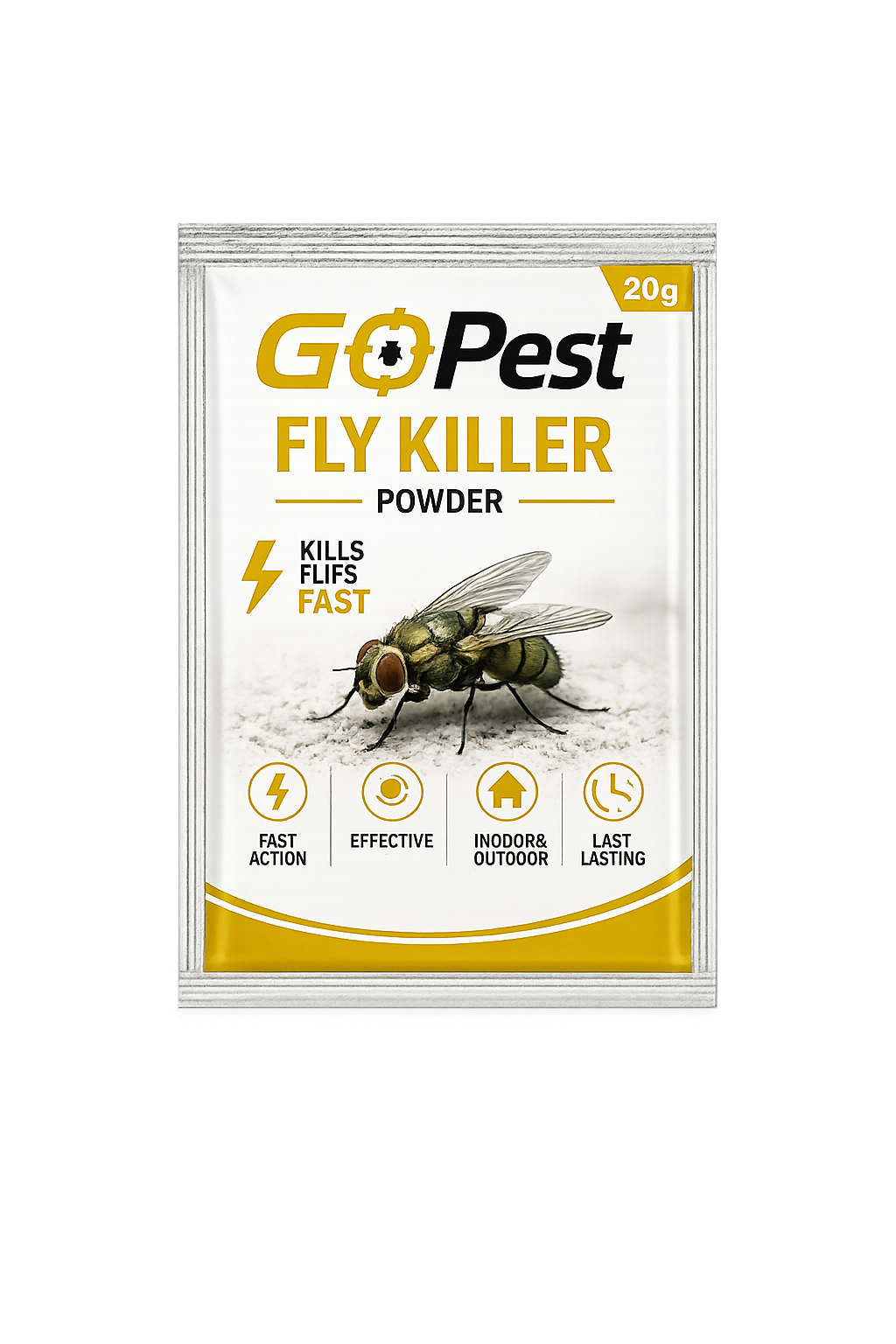 GoPest Fly Killer Powder 20g – Fast Acting Fly Control for Home & Outdoor