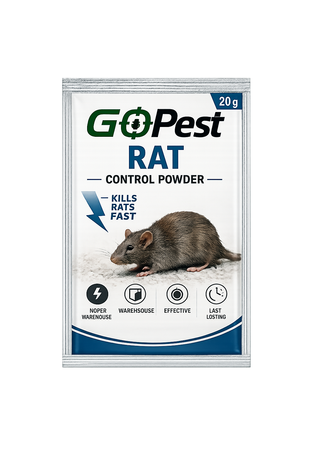 GoPest Rat Control Powder 20g – Fast Acting Rat Control Powder
