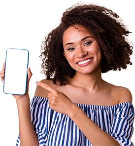 Woman with phone