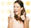 Lady with thumbs up
