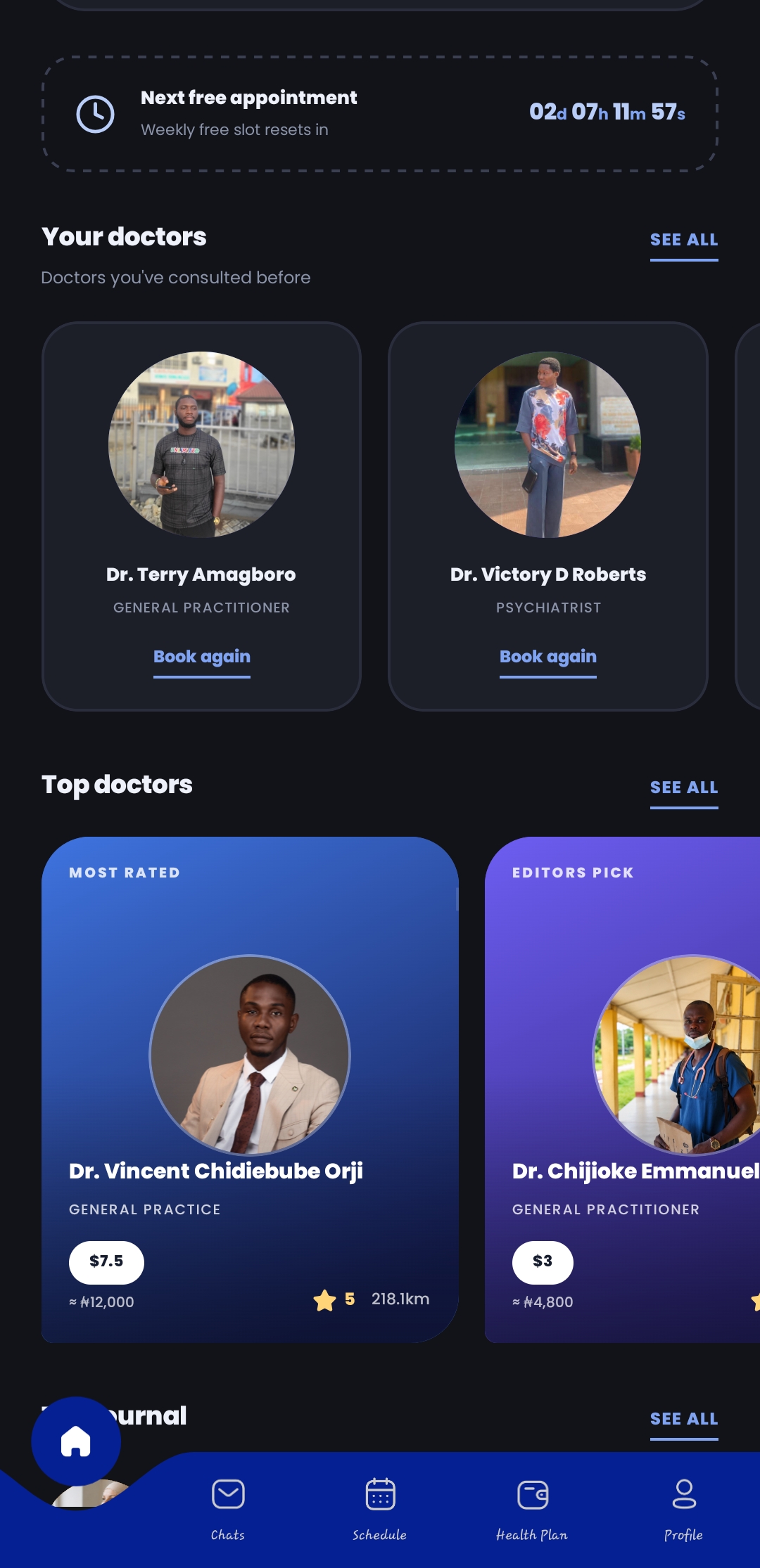 HealthTok app screen
