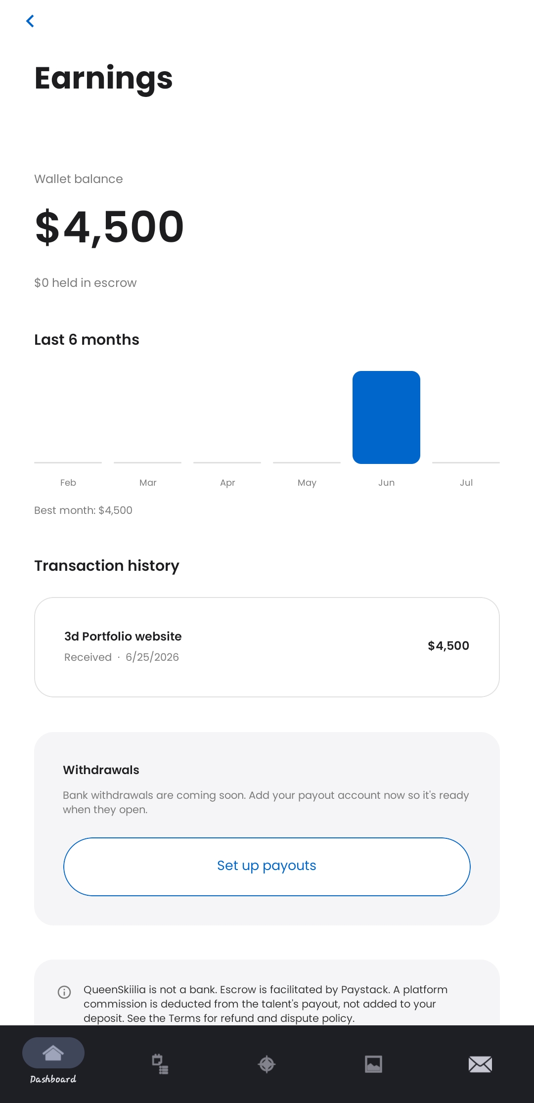 QueenSkilla app screen
