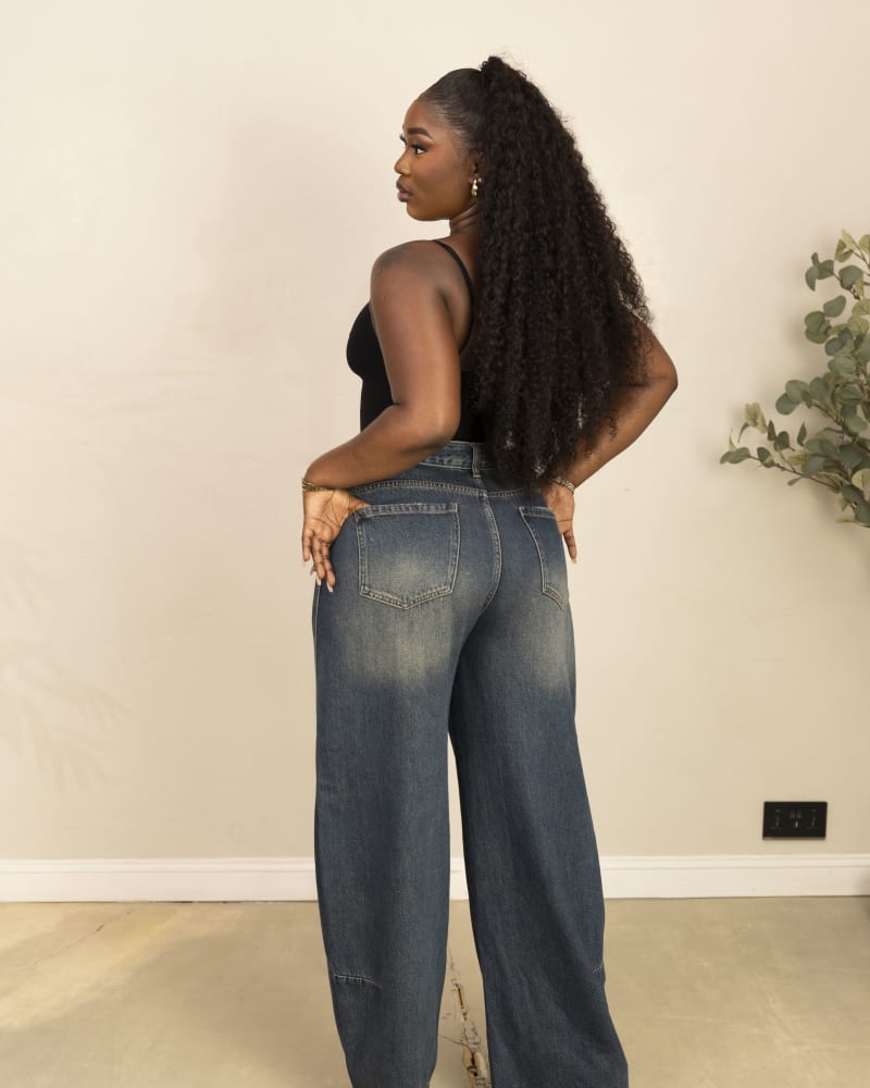 Faded Blue Jean Trousers