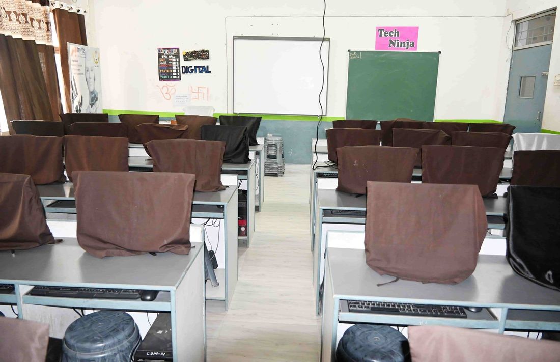 A computer laboratory at Sunbeam School Ballia
