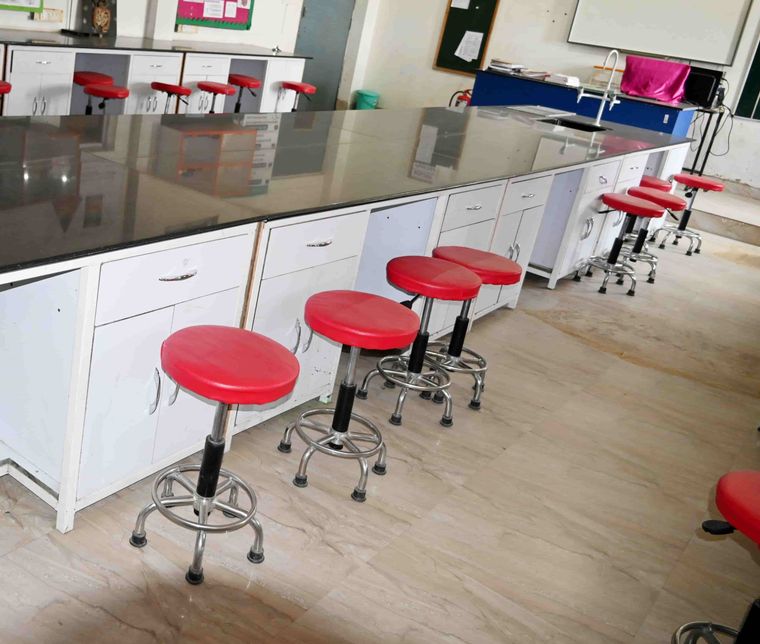 The biology laboratory at Sunbeam School Ballia