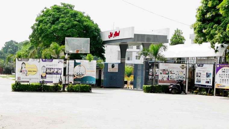 The basketball court at Sunbeam School Ballia
