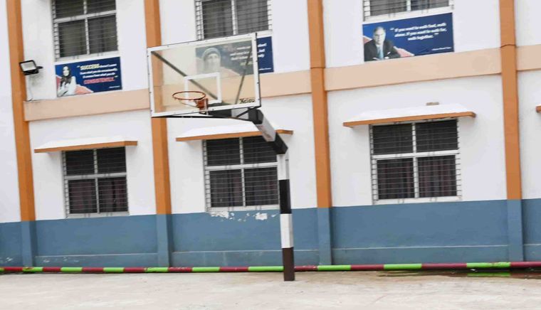 The basketball court at Sunbeam School Ballia