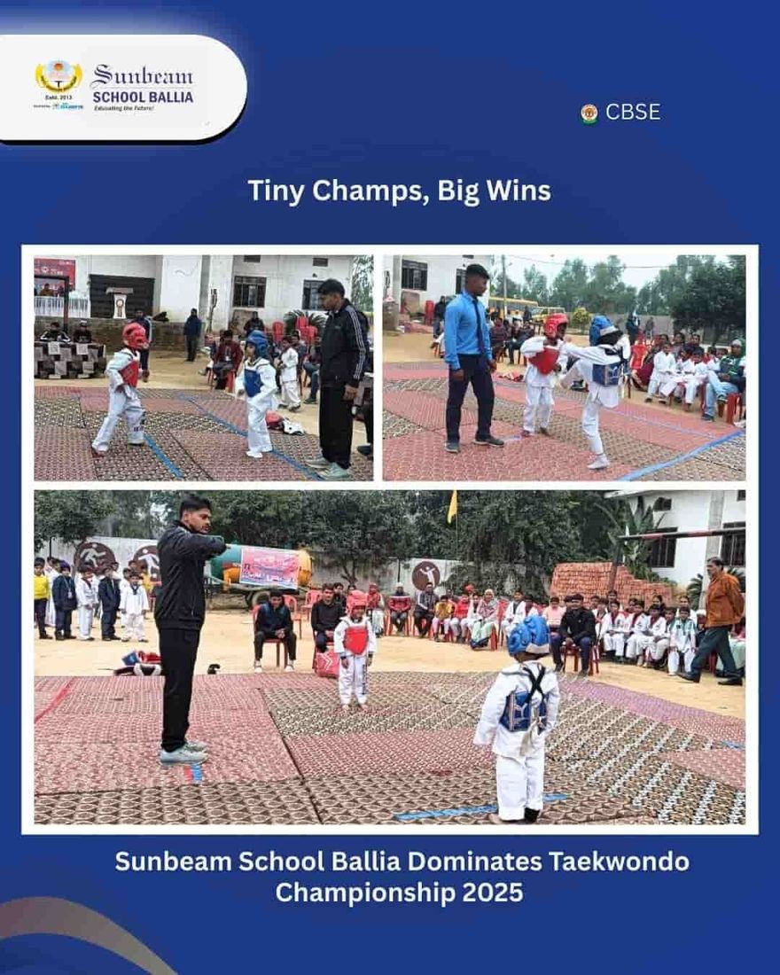 Ballia District Taekwondo Poomse Championship at Sunbeam School Ballia — photograph 1 of 2