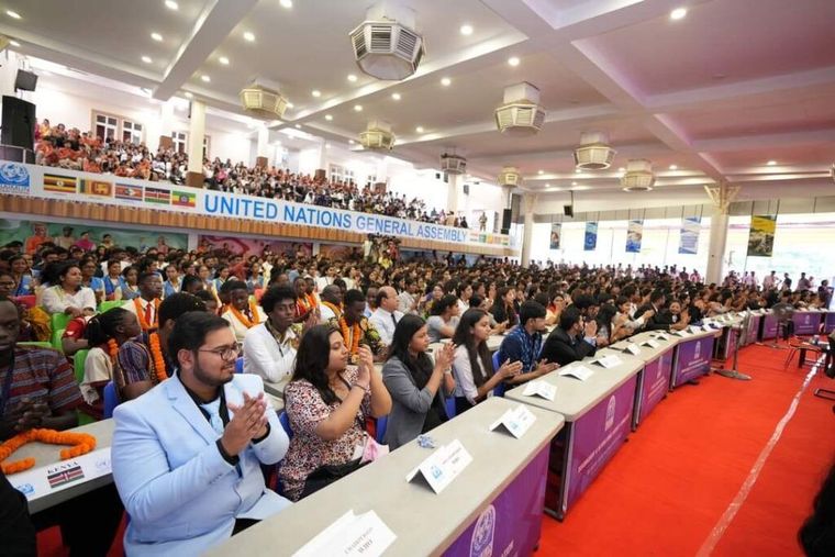 Sunbeam School Ballia delegates at the SAIMUN international conference in Odisha — photograph 1 of 6