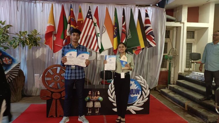 Sunbeam School Ballia delegates at the SAIMUN international conference in Odisha — photograph 5 of 6