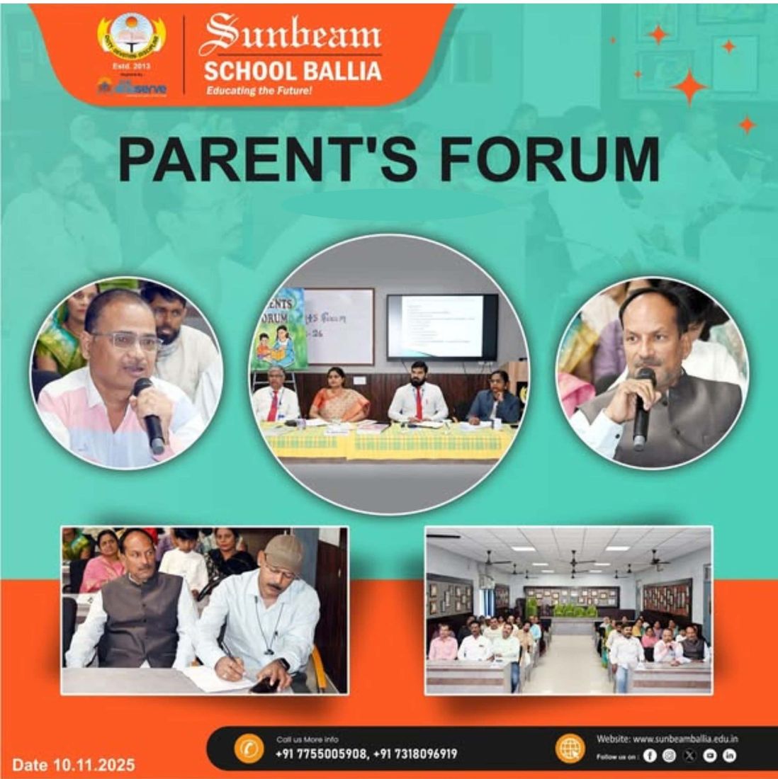 Parents at a forum session at Sunbeam School Ballia.