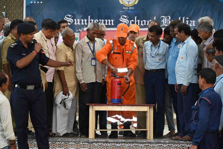 NDRF disaster-response session at Sunbeam School Ballia — photograph 16 of 21