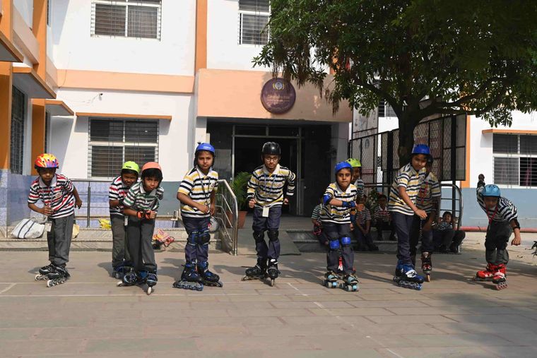 Skating in the junior playground at Sunbeam School Ballia — photograph 2 of 10