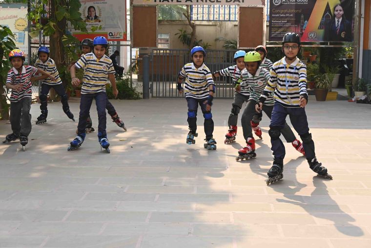 Skating in the junior playground at Sunbeam School Ballia — photograph 5 of 10