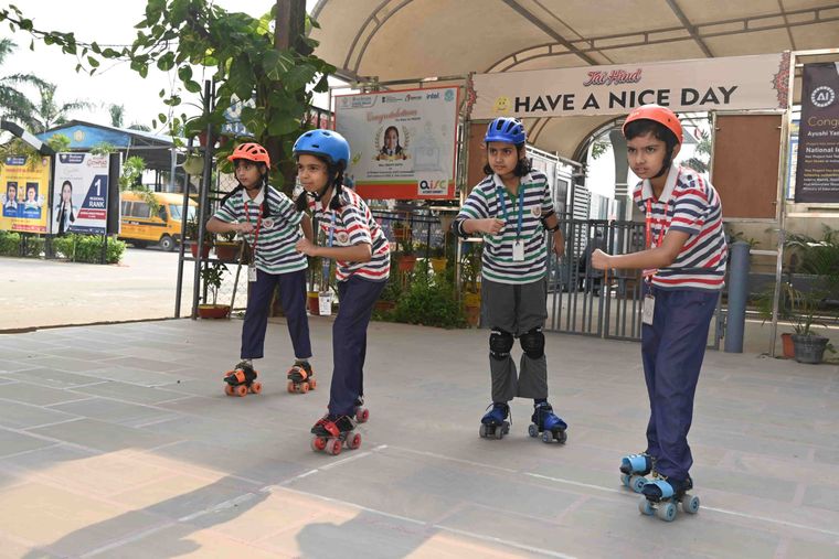 Skating in the junior playground at Sunbeam School Ballia — photograph 9 of 10