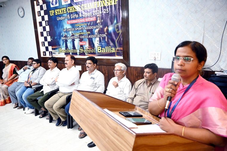 UP State Chess Championship Under-15 Open 2024-25 (Boys and Girls) International Rating at Sunbeam School Ballia — photograph 39 of 44