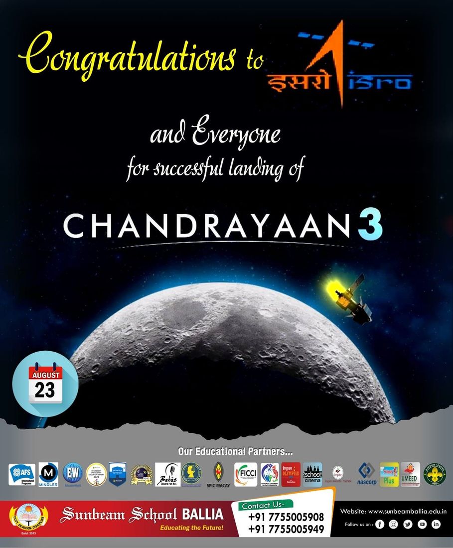 CHANDRA-YAN-3 SOFT LANDING (LIVE SHOW) at Sunbeam School Ballia — photograph 1 of 14