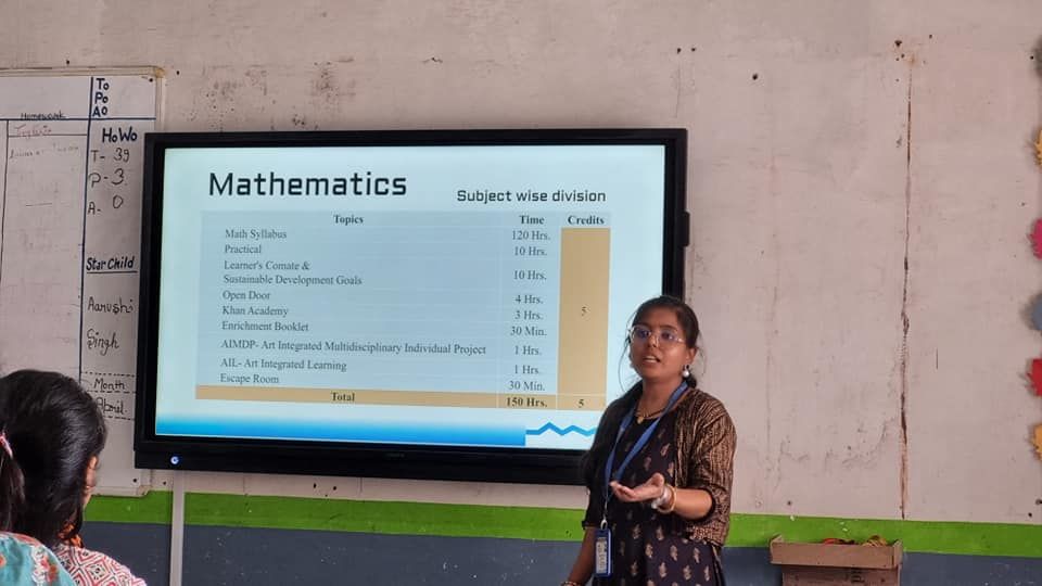 Ms. Neha Srivastava conducted a comprehensive session on the National Credit Framework (NCrF) at Sunbeam School Ballia