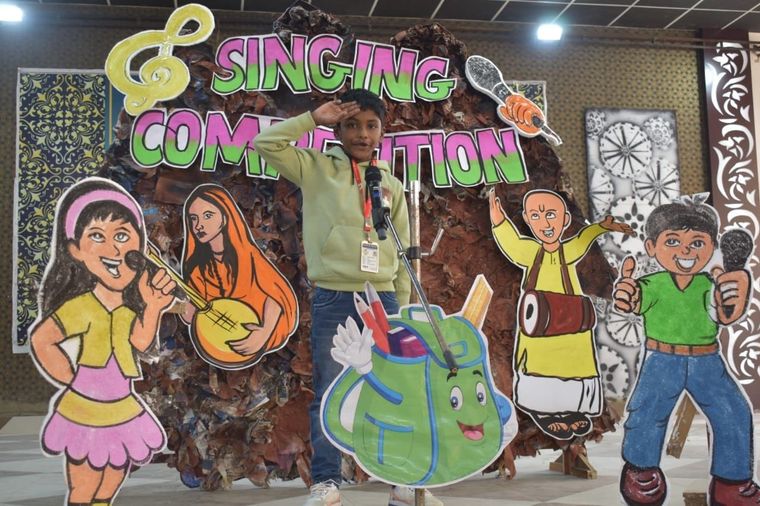 We are thrilled to share glimpses of the Singing Competition held for our KG section at Sunbeam School Ballia — photograph 2 of 6
